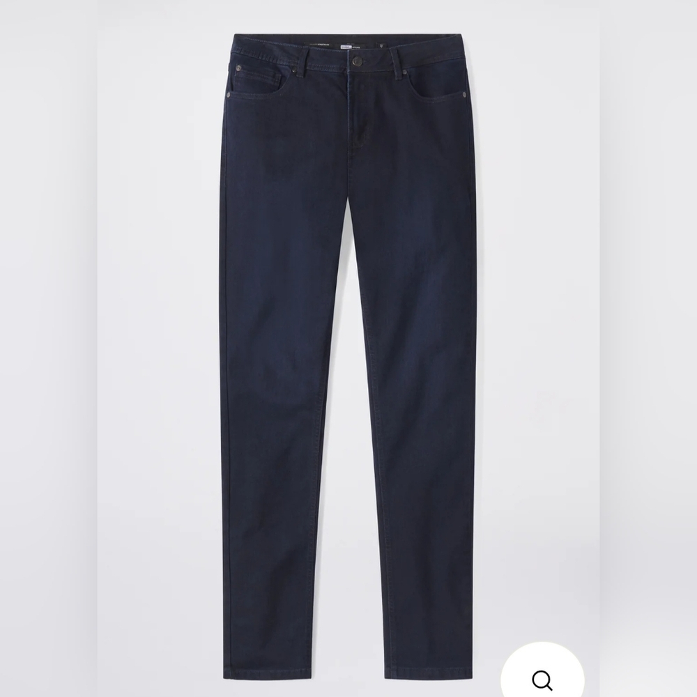 Barbell Apparel Straight Leg Denim Dark Distressed Blue 34x33.5